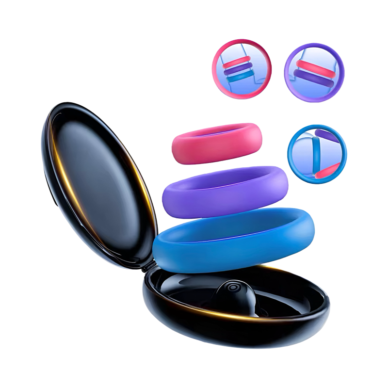 Premium Silicone C-Ring Set with Travel Case