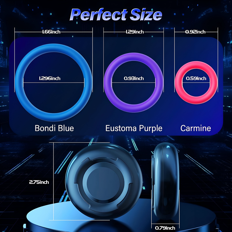 Premium Silicone C-Ring Set with Travel Case