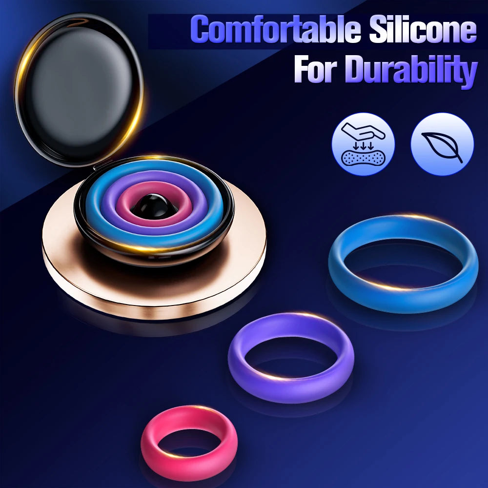 Premium Silicone C-Ring Set with Travel Case