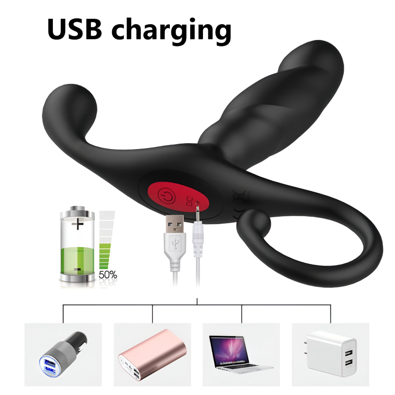 Dual Motor Prostate Massager with C-Ring