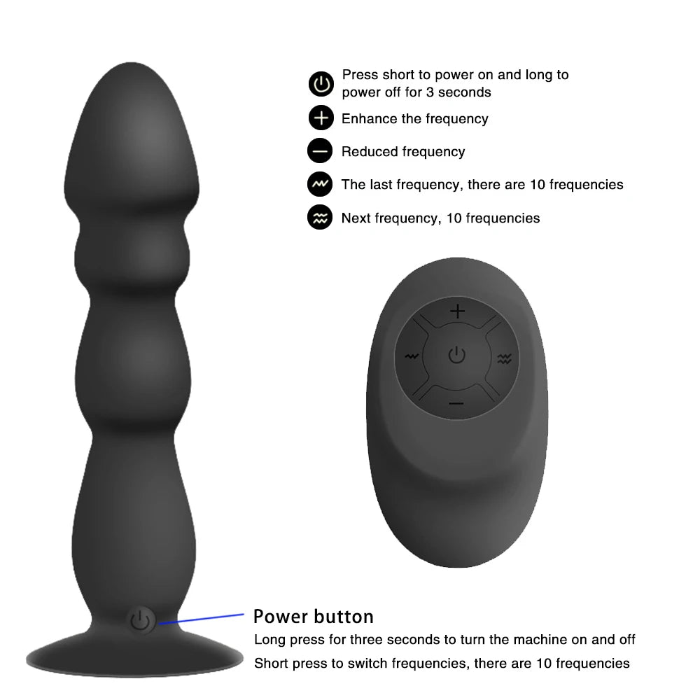 10 Speeds Wireless Remote Prostate Massager